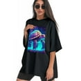 thumbnail image 3 of Plus Size Shirt for Women Oversized Black Tops for Women Short Sleeves Shirt for Women Turtle T Shirt Crewneck Shirt for Women M, 3 of 5