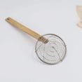 thumbnail image 3 of XIOP Bamboo Strainer Coarse Skimmer Kitchen Stainless Steel Spider Strainer with Natural Bamboo Handle Frying Spider Spoon Cooking Pasta 4 Inch 7 Inch 12 Inch-240524, 3 of 6