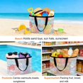 thumbnail image 4 of Red Aqua Coastal Beach Bag for Women, Large Breathable Mesh Beach Tote Bag, Sea Turtle Nautical Coral Summer Beach Sandproof Lightweight Travel Bags for Vacation Picnic Swimming Pool 15.7"x15.7"x9.1", 4 of 9