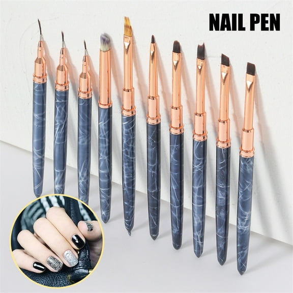 Nail Art Brush / Nail Pen Nice-looking Easy to Store Metal Nail Art Drawing Liner Girls Gift, Nail Dotting Tool, Gel Extension Pen For Nail ( 1Piece )
