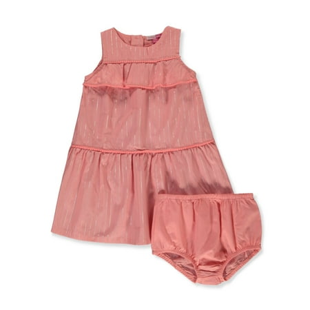 

Penelope Mack Baby Girls 2-Piece Tiered Sundress Set Outfit - coral 12 months (Infant)