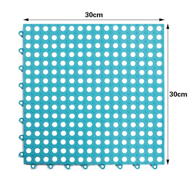 2 unids/set alfombra de ducha cuadrada con puntos de soporte cilíndricos alfombra antideslizante para bañera para baño balcón azul