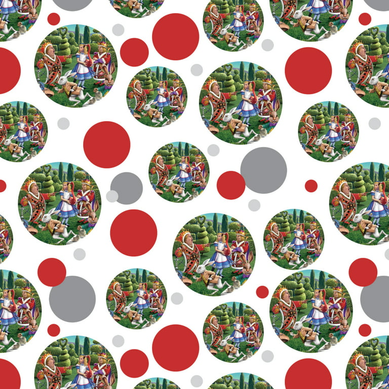 Alice in Wonderland Garden Party Premium Gift Wrap Wrapping Paper Roll