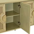 thumbnail image 5 of 59.84" 4-Door Storage Cabinet, Wood Sideboard with Linen Decorated Doors for Bedroom, Living Room, Office, 5 of 7