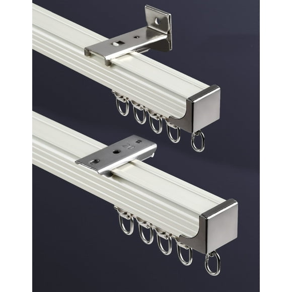 Ceiling Curtain Track Set ,Room Divider Track , Shower Curtain Track Set with Hooks and All Accessories for Living Room, Bed Room, Closet and Sliding Door (For Spaces 6ft - 12ft Wide,