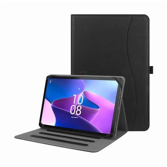 wonim11 Universal 10.1",10.2",10.5",10.9",11" Tablet Case,Multi-Viewing Angels Stand Folio Case with Handstrap for Lenovo M10/M11/Callsky/Onn/URAO Tablet/Frameflow/Evermyth/WXUNJA-Black