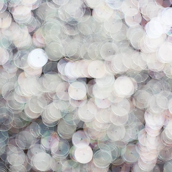 Light Clear Sequins 10mm Crystal Rainbow Iris Iridescent Made in USA