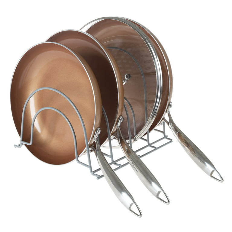 4x Pot Lid Organizer Rack Saucepan Pan Dish Storage Holder Kitchen  Wall-Mount