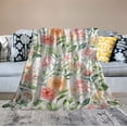 thumbnail image 2 of Nawypu  Floral Blanket Flower Blanket Botanical Spring Flowers Blanket Floral Throw Blanket Soft Cozy Warm Plush Flannel Blanket Gift for Woman Flower Lover Couch Bed Living Room Decor, 2 of 6