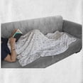 thumbnail image 5 of Star Soft Flannel Fleece Blanket, Nursery Themed Childish Bicolour Shapes Dreaming Minimal Pastel Design, Cozy Plush for Indoor and Outdoor Use, 50" x 60", Pale Pink Lavender White, by Ambesonne, 5 of 5