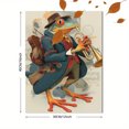 thumbnail image 3 of Frog Musician Trumpet Canvas Wall Art 15.75x11.81 Inches, 3 of 8