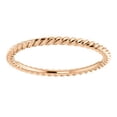 thumbnail image 3 of FB Jewels 14K Rose Gold Skinny Rope Wedding Ring Band Size 5.5, 3 of 3