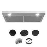 Graceall 30 Inch Under Cabinet Range Hood, Slim Stainless Steel Kitchen Vent Hood 300 CFM Ultra Quiet Brushless Motor, Ducted/Ductless Convertible with LED Lights & Dishwasher Safe Filters