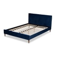 thumbnail image 2 of Baxton Studio Frida Glam and Luxe Royal Blue Velvet Fabric Upholstered Full Size Bed, 2 of 7