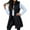 Black, variant on Fall Winter Women Sleeveless Long Vest Hooded Puffer Zipper Outwear Vest