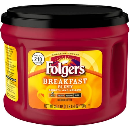 Folgers Breakfast Blend Mild Roast Ground Coffee, 25.4 oz - Walmart.com