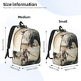 thumbnail image 3 of Naloa Swordsman Cool Dragon Canvas Backpack for Men Women Rucksack Casual Travel Daypack College Tote Satchel Bookbag for Teens-Medium, 3 of 7
