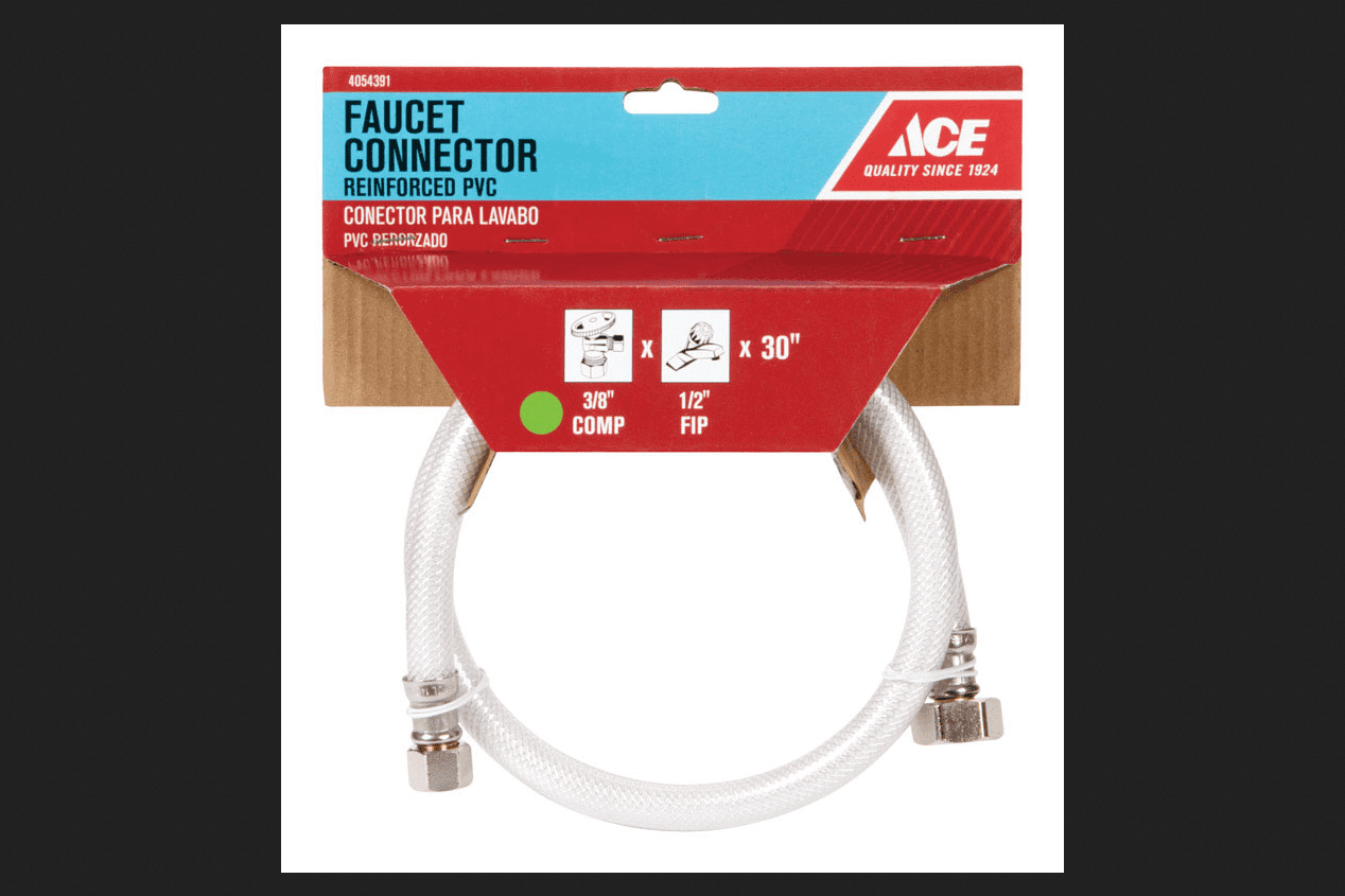 Ace 3/8 in. Compression x 1/2 in. Dia. FIP PVC Faucet Supply Line 30 in