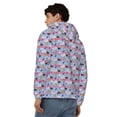 thumbnail image 4 of Honeii Bees And Daisies Striped Print Hoodies for Men, Pullover & Full Zip, Breathable Zip up Hoodie, Sweatshirt-Small, 4 of 5