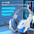 thumbnail image 6 of Over-Ear Wireless Gaming Headphones - Low latency, Noise Reduction, Stereo Surround Sound, Detachable Microphone, Gaming Headset For Ps5, Pc, Ps4, Mac, 6 of 7