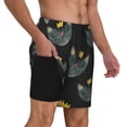 thumbnail image 2 of Kdxio Faces Of The Cat Print Men'S Swim Trunks With Compression Liner 7 Inch Inseam Quick Dry Swim Shorts, 2 of 7
