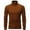 Coffee, variant on Men's Slim Fit Stretch Turtleneck Long Sleeve Solid Color Dress Shirt Top for Style