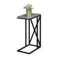 thumbnail image 3 of Convenience Concepts Tucson C End Table Gray Faux Marble Wood and Black Metal, 3 of 5