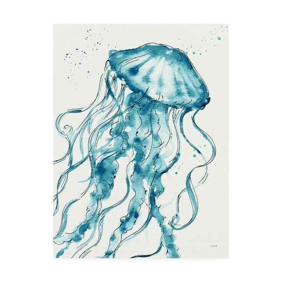 Trademark Fine Art 'Deep Sea X v2 Teal' Canvas Art by Anne Tavoletti