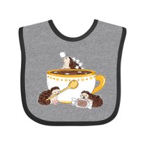 Inktastic Cute Hot Chocolate Hedgehogs Boys or Girls Baby Bib