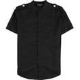 thumbnail image 2 of ROYALTY By MALUMA Mens Utility Novelty Button Up Shirt, Black, Small, 2 of 2