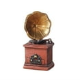 thumbnail image 2 of Retro Phonograph Typewriter Figurine Mini Sculpture Art Craft Table Decoration, 2 of 8