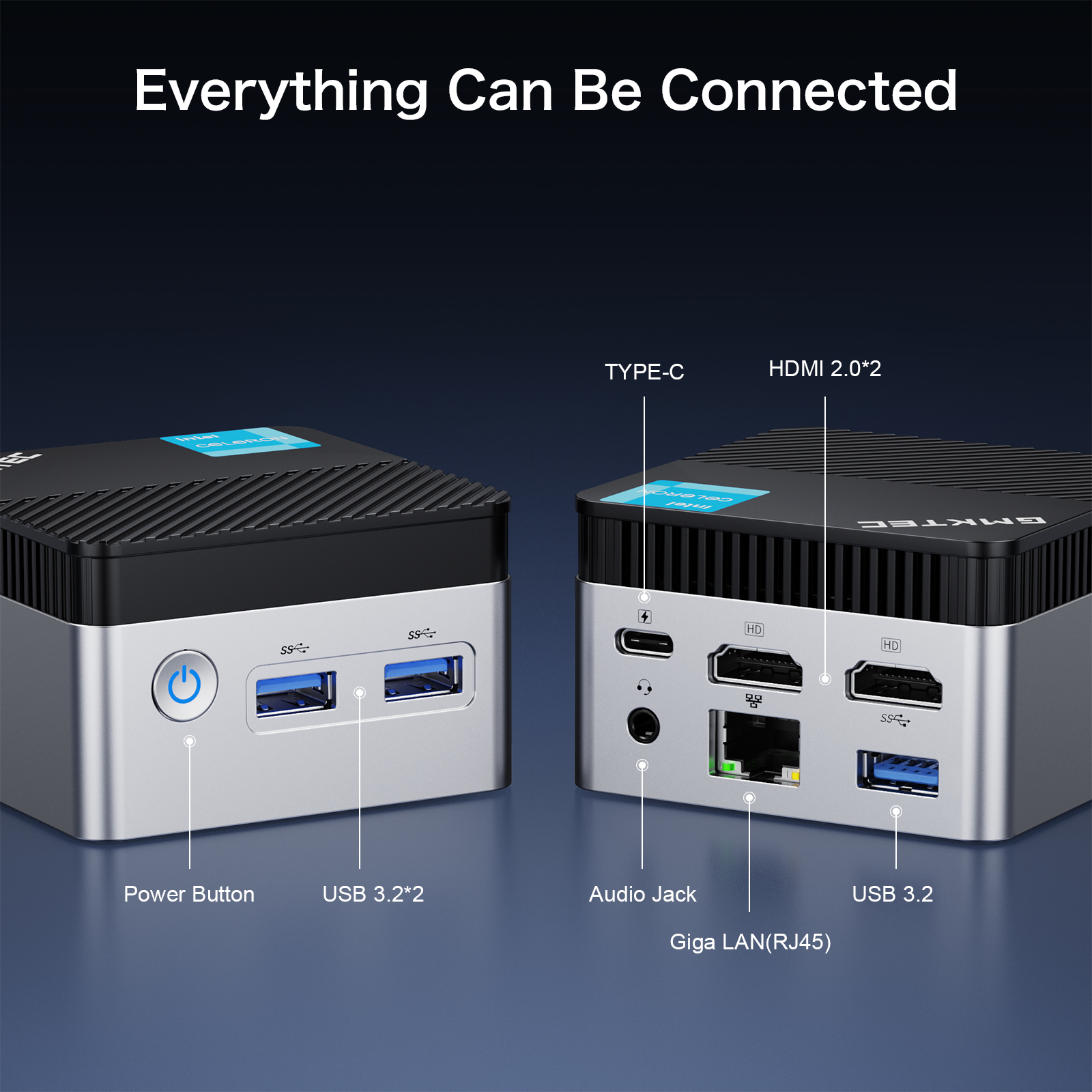 for GMKtec KB5 Mini PC Intel Celeron N5105 8GB DDR4 128/256