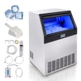 thumbnail image 4 of KFFKFF Commercial ice maker , 200lbs Daily Includes 66lbs Storage , 90 Cubes Every 12-15 Mins, , LED Display, Standalone Design for Bars, Homes, Offices, and Restaurants, 4 of 9