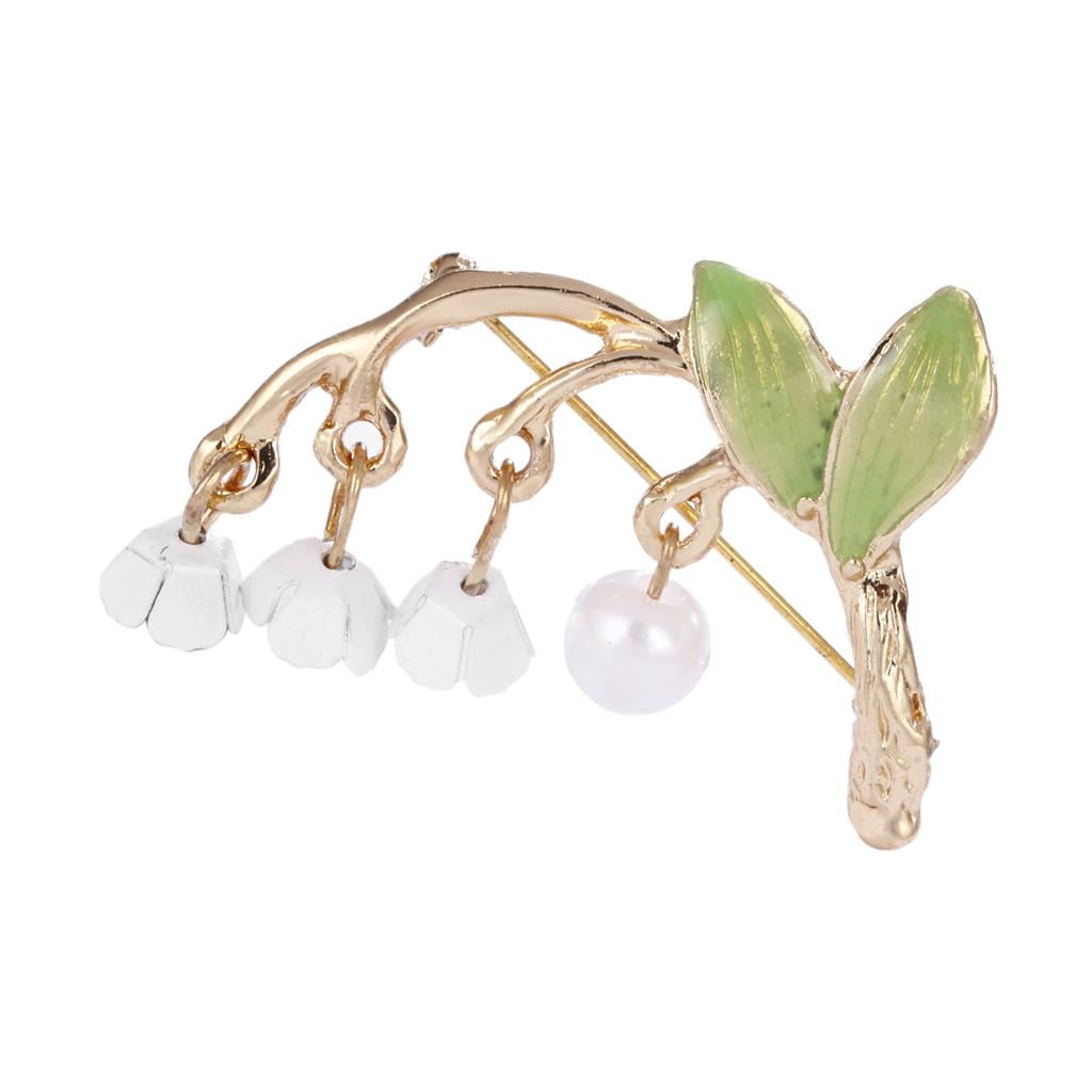 Segolike 5xConvallaria Brooch Pin Bridal Wedding Jewelry Scarf Clips