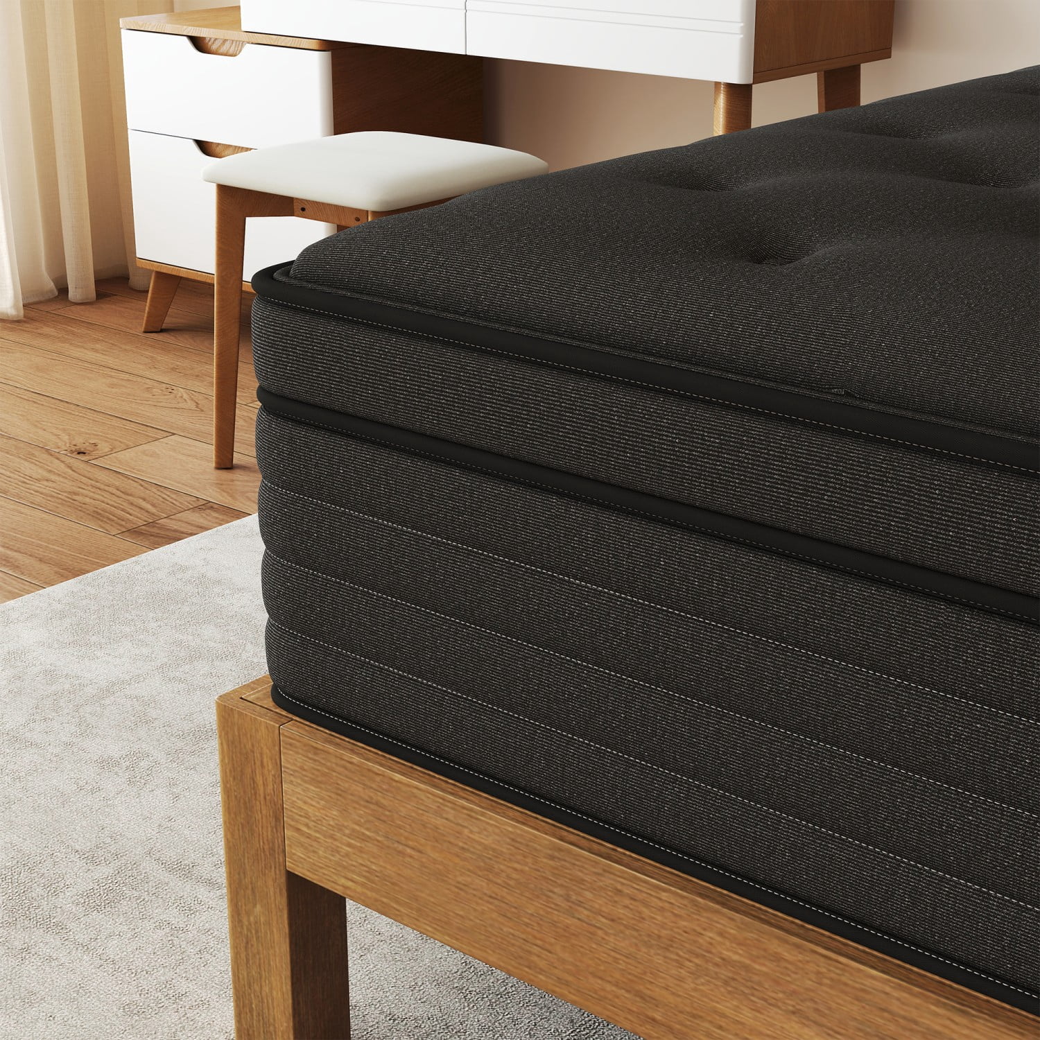 MEANDAROL Cooling Airflow 12 inch Pocket Spring Cooling Gel Memory Foam Hybrid Mattress in a Box, Pressure Relief,Adult Exclusive，Full，Medium,Euro Top