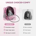 thumbnail image 2 of Mochila para gatos Cawypety transparente para 7 kg, color rosa, 2 of 8