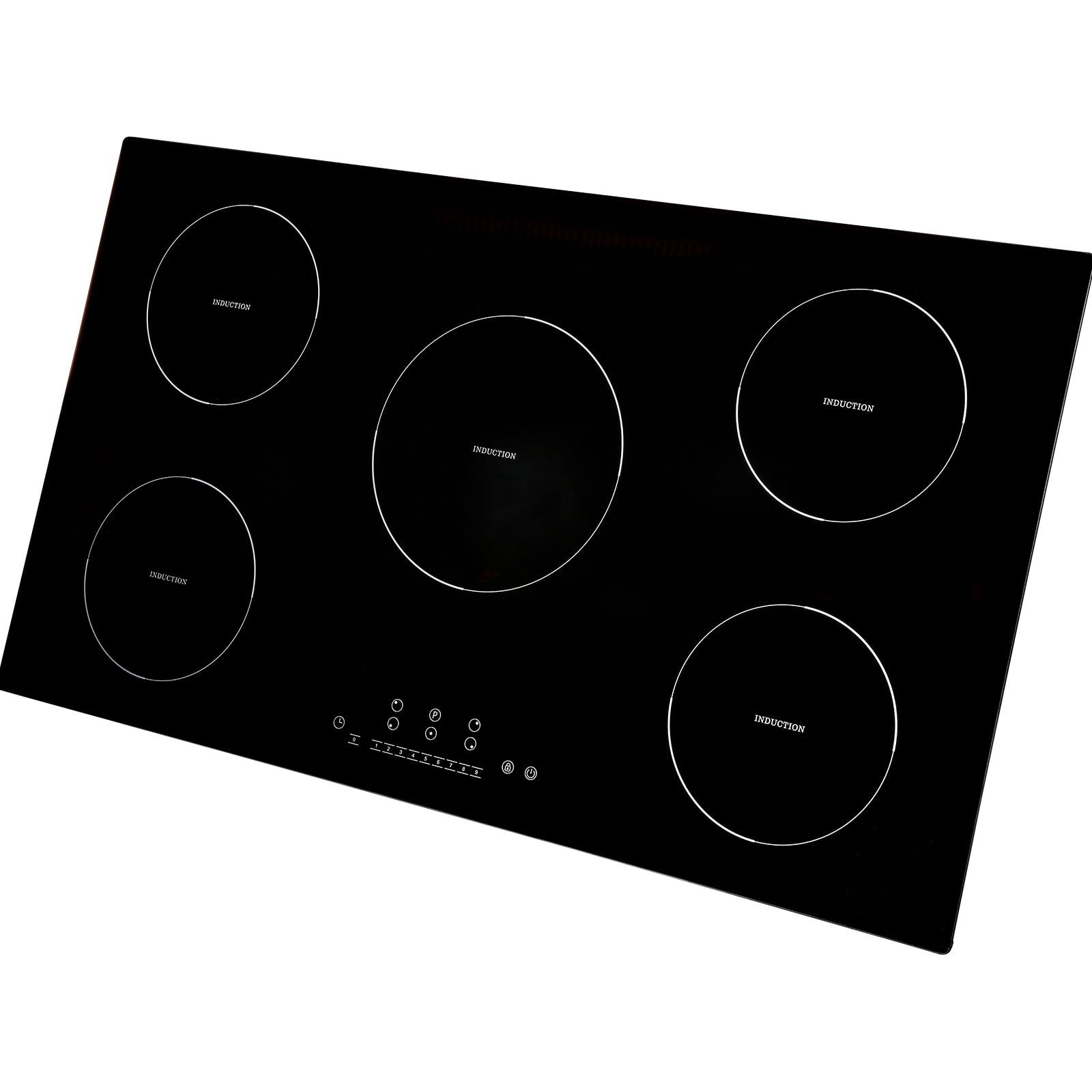 36" Built-in Induction Cooktop, 5 Burner Magnetic Stove Top with 9 Power Levels, 9200W Electric Range&Child Safety Lock