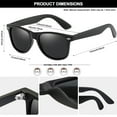 thumbnail image 6 of Joopin Square Sunglasses Polarized UV Protection Retro Trendy Designer Sun Glasses Men Women (Black), 6 of 9