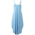 thumbnail image 5 of Women's Trendy Maxi Dresses Sleeveless Long Sexy Halter Irregular Hem Dress Casual Backless Sundresses with Pockets, 5 of 5