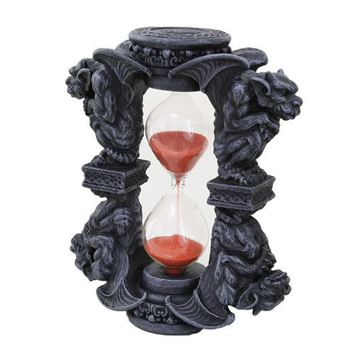 Gargoyle White Sand Timer Medieval Hour Glass Collectible 5 MIn 6”Guardian Magic 