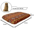 thumbnail image 2 of Orange Pet Bed, Indigenous Cultural Motif Pattern Traditional Borders, Chew Resistant Pad for Dogs and Cats Cushion with Removable Cover, 24" x 39", Orange Yellow and White, by Ambesonne, 2 of 4