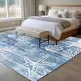 thumbnail image 5 of Area Rug 60×96in, Vintage Sea Star Shell Coral Floor Carpet Living Room Rug, Summer Marine Life Non-Slip Welcome Mat Indoor Rugs for Bedroom Dining Room, 5 of 9