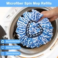 thumbnail image 6 of 6PCS 2TANK Spin Mop Refill For O-Cedar, Compatible with O cedar Spin Mop Head Refill Accessory, EasyWring Rinseclean Dual Tank Microfiber Mop Replacement Refills(Color Blue&White), 6 of 9