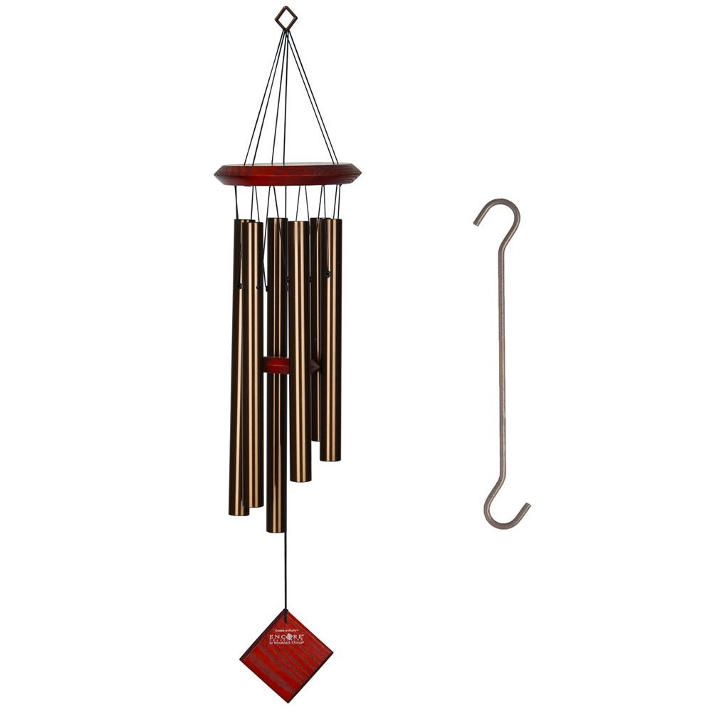 Woodstock Bronze Chimes of Pluto Wind Chime with 6 Inch Bronze Hanger