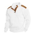 thumbnail image 2 of Sweatshirts for Men 2026 Fall Winter Long Sleeve Jacquard Casual Stand Collar Sweatshirt Mens Pullover Top, 2 of 6