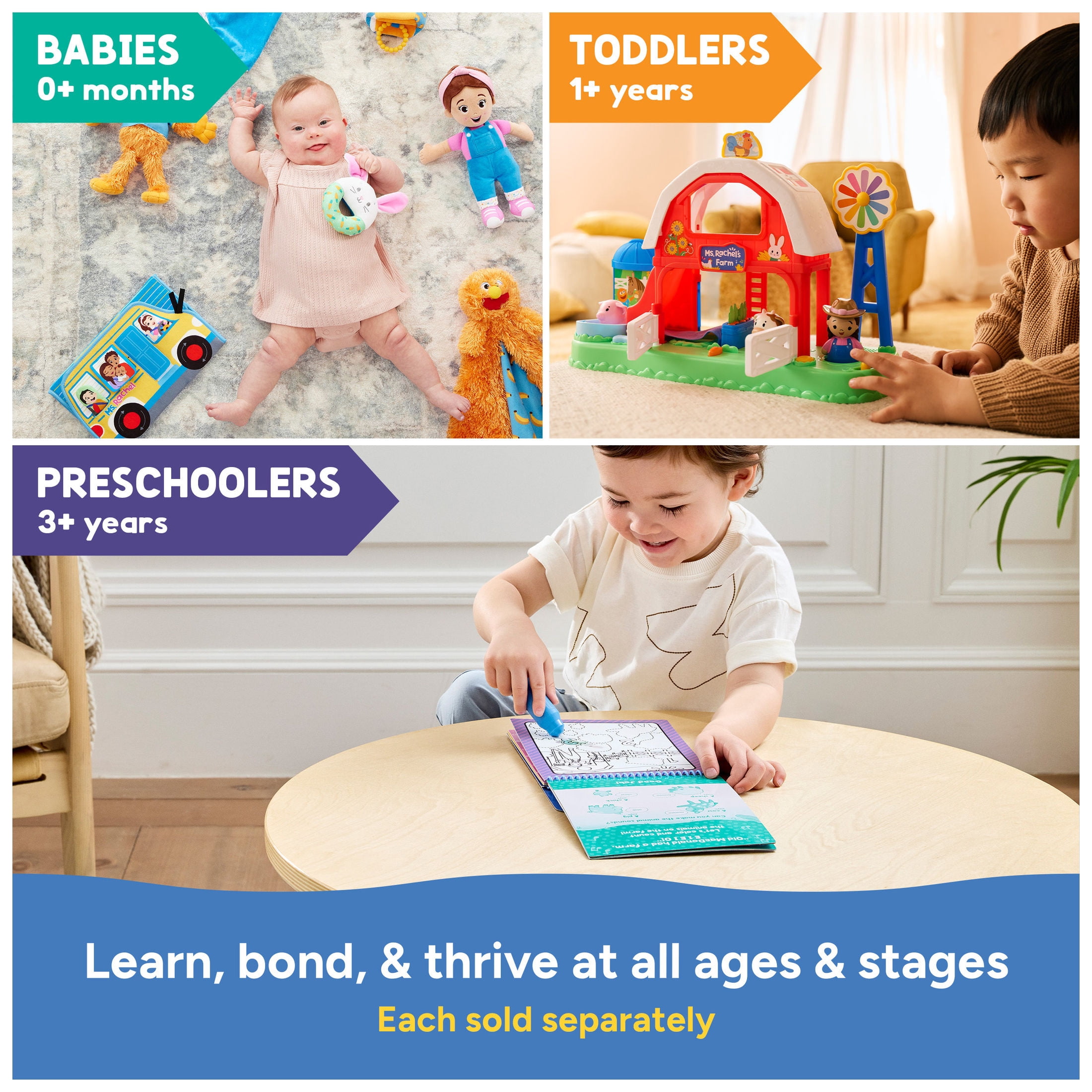 Ms. Rachel Official My First Learning Farm Playset with Songs, Phrases & Animal Figure Toys