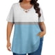 thumbnail image 2 of Xuyuer Women's Casual V-Neck Short Sleeve Loose Blouse, Retro Floral Print, 2 of 6