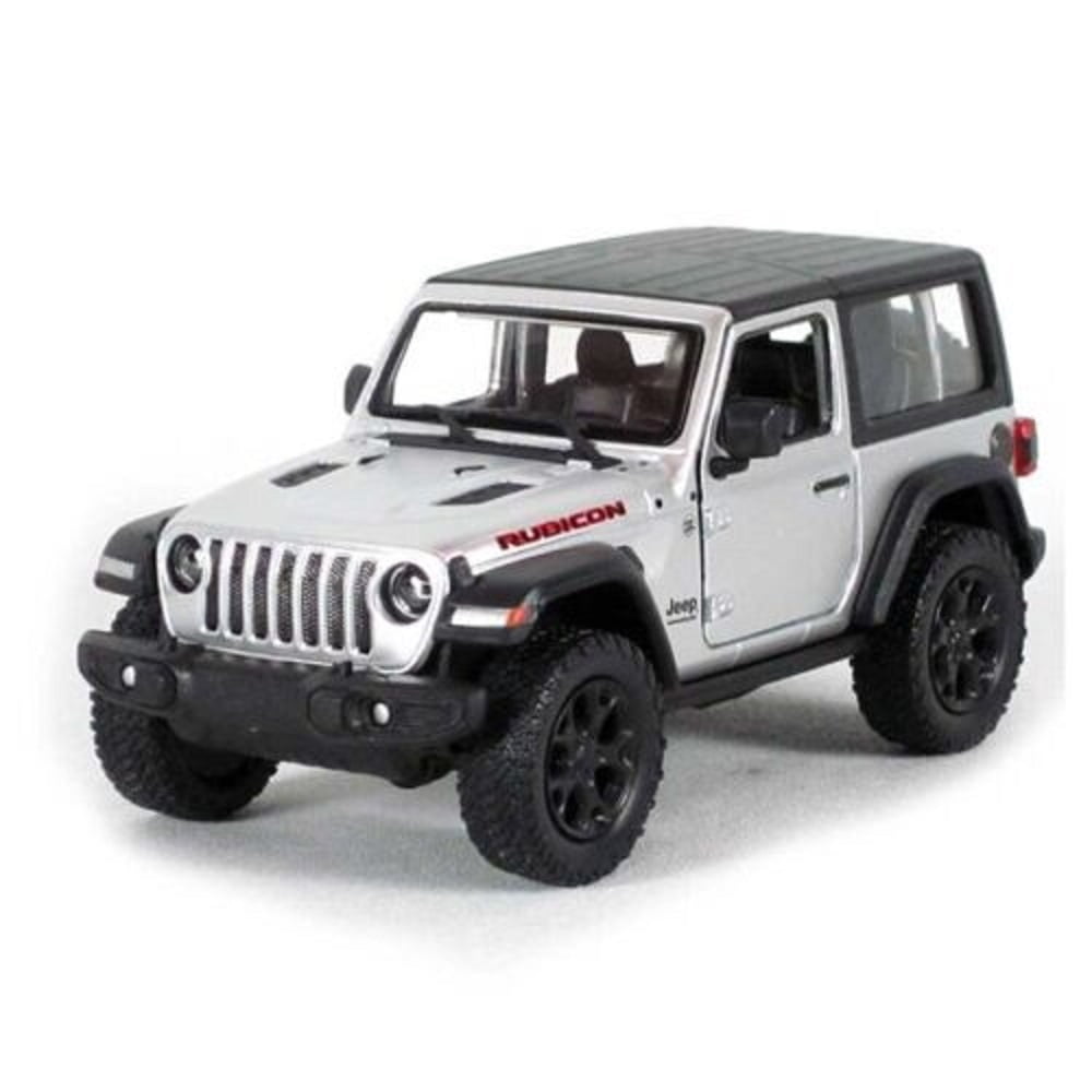 Jeep Wrangler Rubicon Silver Diecast Model Toy 134 Scale 5"