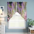 thumbnail image 6 of Swag Valance Curtains for Windows, Spring Flower Light Filtering Kitchen Curtains with Rod Pocket, Garden Blossom Fantasy Floral Pastoral Oil Painting Window Treatment Valances, 28x36 - 2 PCS, 6 of 9