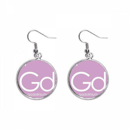 chestry elements period table lanthanide gadolinium gd ear dangle silver drop ear jewelry woman